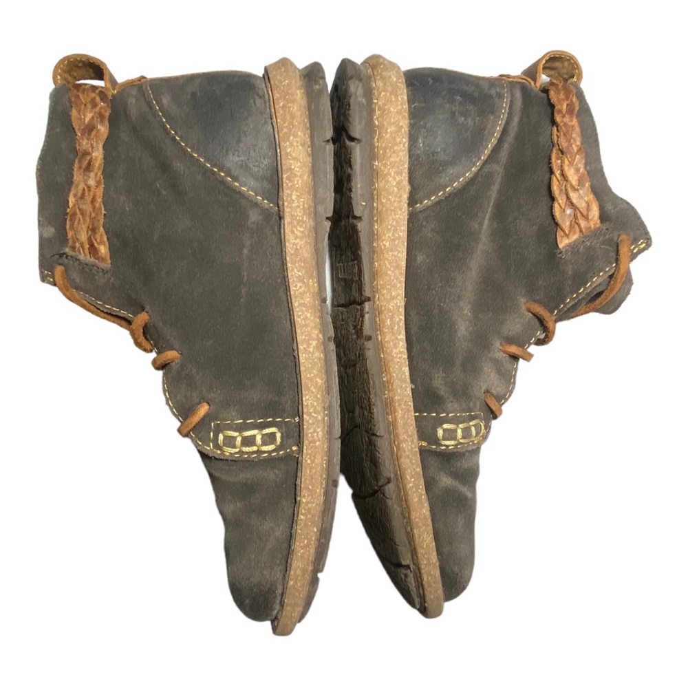 BORN Temple Rust Brown Distressed Leather Suede Ankle Boot Women's 9.5 F32529